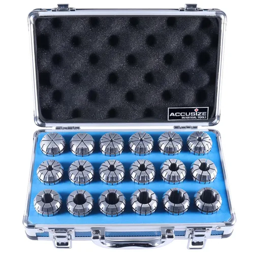 Miniatura 8 de Accusize Industrial Tools Juego de pinzas Er-32 de 0.118 in a 0.787 in por 0.039 in, 18 unids/juego en caja de aluminio fuerte ajustada, 3350-0585