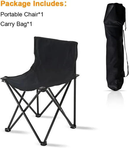 Miniatura 4 de Smartmak Silla de sauna plegable rápida, reforzada, adecuada para sauna, playa y picnic, color negro