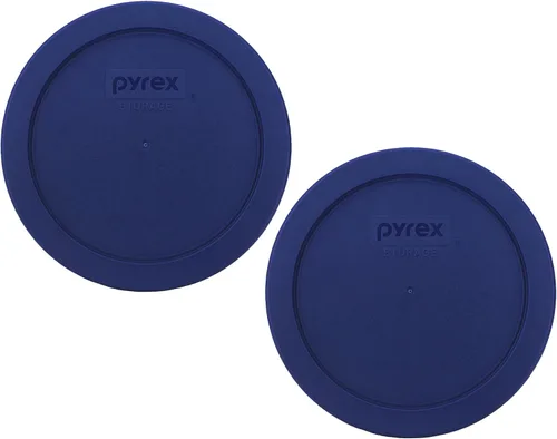 Pyrex 7201-PC 4 tazas azul tapa de repuesto para almacenamiento de alimentos (paquete de 2) - Fabricado en Estados Unidos