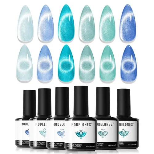 Miniatura 21 de Modelones Imán de uñas de gel de ojo de gato, herramienta magnética 8 en 1 para uñas de gel, varita magnética fuerte para arte de uñas con bola