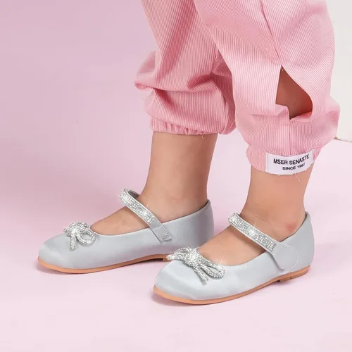 Miniatura 2 de SIMANLAN Zapatos de vestir para niñas con flores, zapatos de princesa Mary Jane, zapatos de ballet para niños pequeños y grandes, zapatos elegantes
