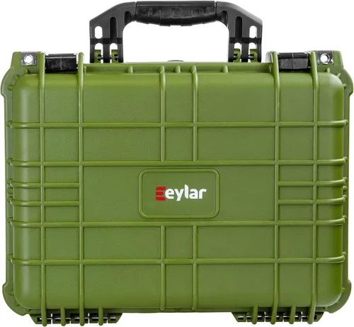 Eylar Estuche Rígido Estándar de 16" para Equipo y Cámara, Impermeable con Espuma, Estándares TSA Verde
