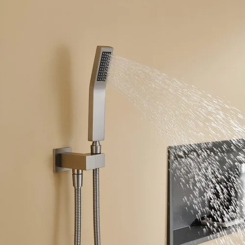 Miniatura 5 de Sistema de Ducha Artiqua 10 Pulgadas Juego Combinado de Ducha de Lluvia de Montaje en Pared de Níquel Cepillado Grifos de Baño con Cabezal de Ducha