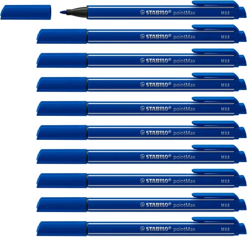 Miniatura 13 de STABILO Fineliner pointMax - Paquete de 8 - Colores surtidos Colores Variados
