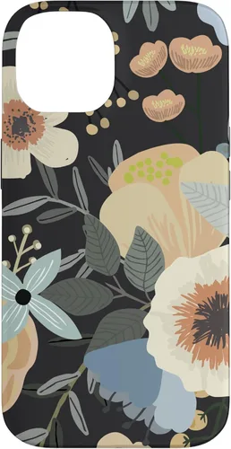Miniatura 4 de Funda para iPhone 13 Pro Max Boho Wildflower Garden Botanical Floral Pattern (negro)