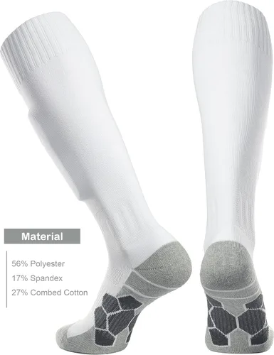 Miniatura 2 de APTESOL - Calcetas de fútbol hasta la rodilla (paquetes de 135) Calcetas acojinadas para niños, jóvenes, adultos, para equipos deportivos OTC