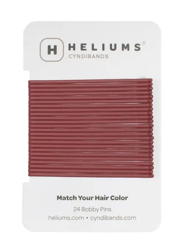 Heliums Horquillas grandes – Rojo caoba – Horquillas de pelo lacio extra largas de 2.5 pulgadas, revestimiento esmaltado, 24 unidades