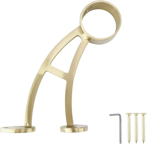 Miniatura 9 de Barra de grado 316 de acero inoxidable y soporte de riel de pie de montaje en el suelo para barra de 2 pulgadas de diámetro exterior, acabado