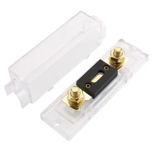 Miniatura 2 de Baomain Kit de portafusibles ANL de 300 A con fusible, terminales chapados en oro, para audio de automóvil, amplificadores, sistemas de CC de 12