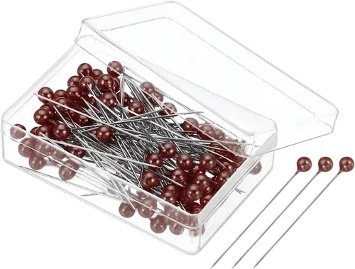 Miniatura 15 de PATIKIL 200 pines rectos de 1.5 pulgadas con cabeza de bola perlada de plástico para tela, decoración, joyería, bricolaje, manualidades y proyectos