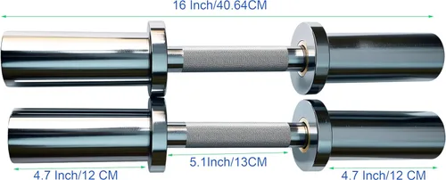 Miniatura 3 de qibylift Olympic Dumbbell Handles Loadable Dumbell Bars Set Of 2 Fit 2 Inch Weight Plates Ideal For Home Gym Strength Training, Weight Bars with 2