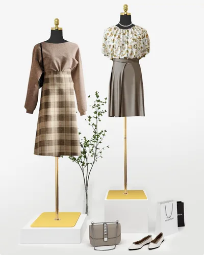 Miniatura 7 de Maniquí de maniquí femenino con soporte de metal y base rectangular, altura del cuerpo del maniquí de 40.55 a 73.23 pulgadas, altura ajustable