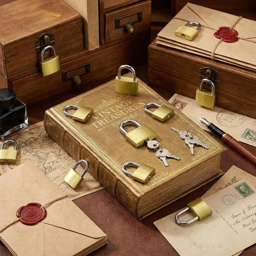 Miniatura 68 de Yaocom 24 piezas de candado con llave de latón sólido, pequeño candado amarillo para gimnasio, candado fuerte con la misma llave para equipaje