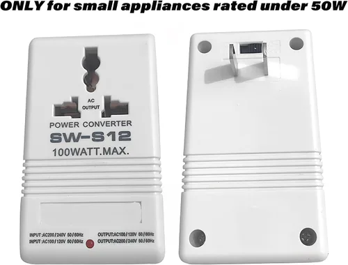 Miniatura 3 de Convertidor de voltaje bidireccional de 100 W, convertidor de voltaje elevador de CA de 110 V a 220 V, transformador reductor de CA de 220 V y 110