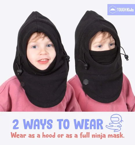 Miniatura 4 de Kids Winter Hat with Mask - Ski Mask for Kids - Ninja Kids Balaclava & Winter Face Mask for Kids wHood - Toddler Balaclava