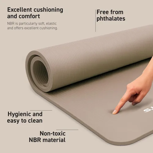 Miniatura 2 de MSPORTS Esterilla de yoga premium antideslizante gruesa – Esterilla de ejercicios extra cómoda para entrenamientos en casa, pilates, estiramiento