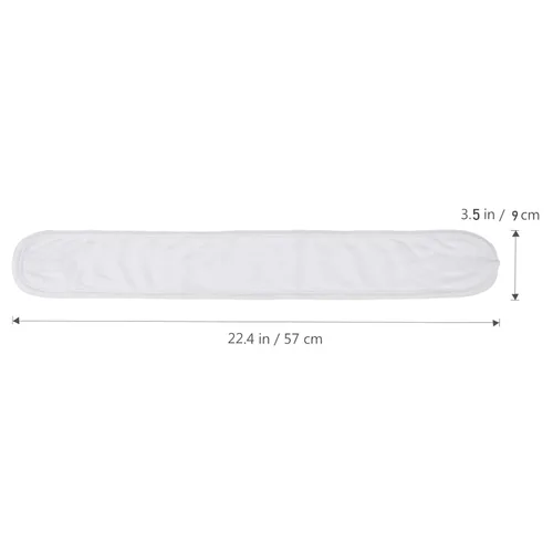 Miniatura 2 de Diadema elástica blanca del balneario del paño, paquete de 8 cabezas faciales Banda facial para la cabeza, lavable, diadema de maquillaje, cinta