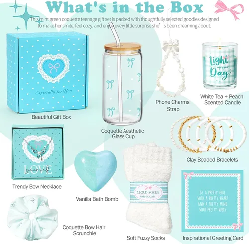 Miniatura 3 de Regalos para niñas adolescentes, regalos de moda, bonito lazo de coqueta, ideas de cumpleaños, Navidad, día de San Valentín, regalo para Verde menta
