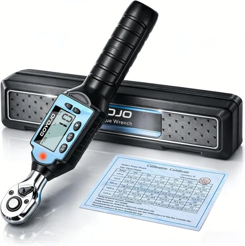 Miniatura 8 de GOYOJO Llave dinamométrica digital de 1/2 pulgada 7.37-73.76 ft-lb/10-100Nm, herramienta profesional de alta precisión para reparación