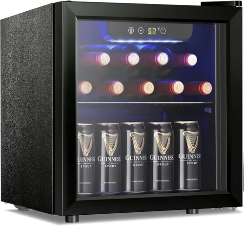 Miniatura 14 de Antarctic Star 0.6 pies cúbicos. Refrigerador mini para vino de pie libre, encimera para bodega de vino de 4 botellas, vino tinto, silencioso, Negro