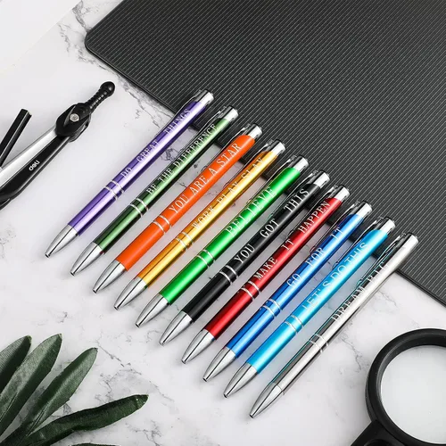 Miniatura 5 de 10 bolígrafos inspiradores, regalos de agradecimiento a los empleados, bolígrafos con citas motivacionales a granel con metal recubierto, bolígrafos