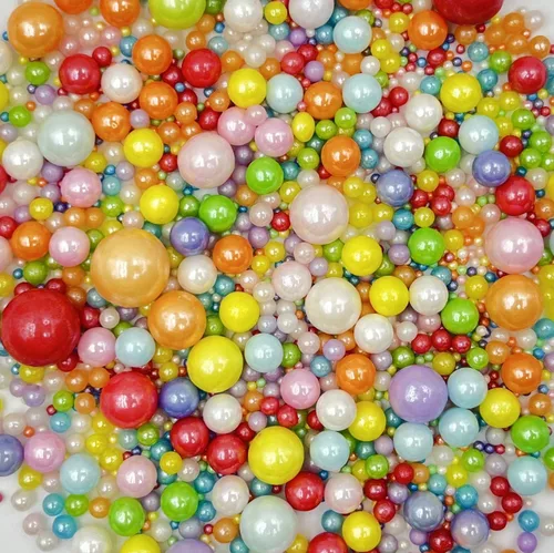 Miniatura 21 de Sentovac Green Pearls - Mezcla de chispas Gránulos comestibles para pasteles, 1 botella de 4.23 onzas / 4.23 oz para bodas, fiestas, hornear