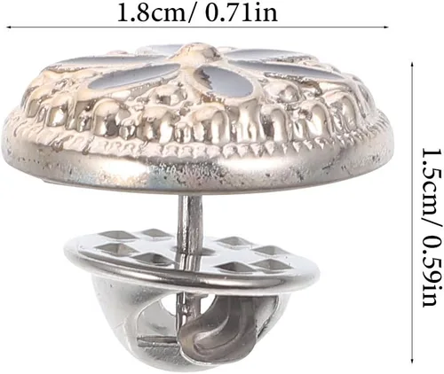 Miniatura 6 de EXCEART 20 botones de repuesto de ropa, botones a presión sin coser para ropa, alfileres decorativos ligeros para abrigo, camisa, vestido