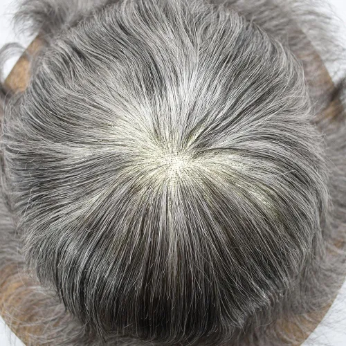 Miniatura 4 de Toupee para hombres Piezas de cabello humano real Encaje suizo para hombres Toupee unidades de cabello humano europeo para hombres Hairpieces Hair