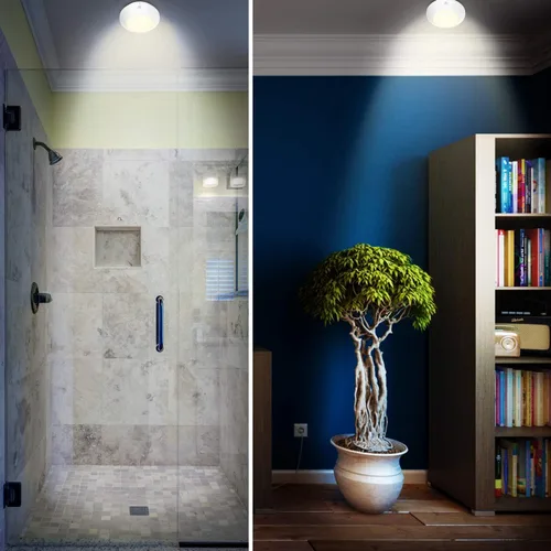 Miniatura 6 de HONWELL Luz con sensor de movimiento, luz de techo para interiores, luz inalámbrica con sensor de movimiento, funciona con pilas, luz LED blanca