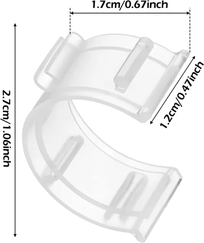Miniatura 2 de YBEATY 80 clips de bobina de coser, pequeños kits de soportes de bobina transparentes, abrazaderas de hilo de plástico, organizadores de bobinas