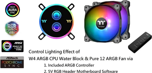 Miniatura 2 de Thermaltake Pacific C240 Ddc Res/Pump 5V Sincronización de placa base Radiador de cobre PETG Tubo duro Kit de refrigeración por agua CL-W242-CU12SW-A