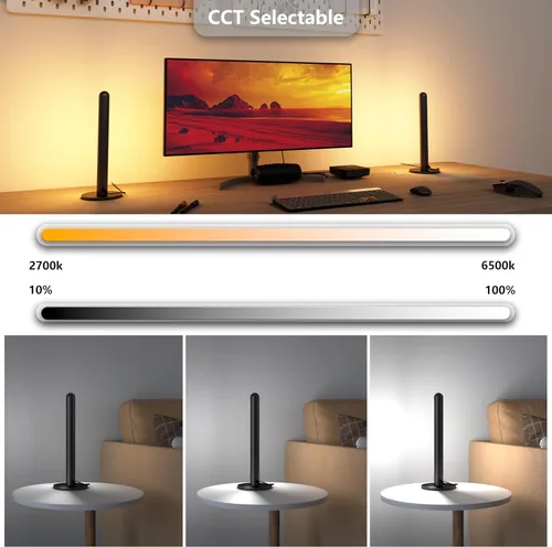 Miniatura 6 de LAMPAOUS Barras de luz LED inteligentes, funcionan con Alexa y Google Assistant, retroiluminación RGBCW WiFi TV con modos de escena y música