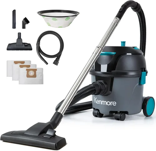 Miniatura 7 de Kenmore KW3050 Aspiradora de cartucho húmedo y seco de 4 galones, 5 HP Pico con motor de 2 etapas, limpiador con filtro HEPA lavable y bolsas