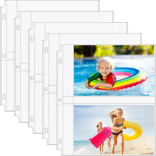 Miniatura 12 de MaxGear - Juego de 60 fundas para fotos 4x6 para carpeta de 3 anillos (360 imágenes), protectores de página de archivo resistentes, páginas