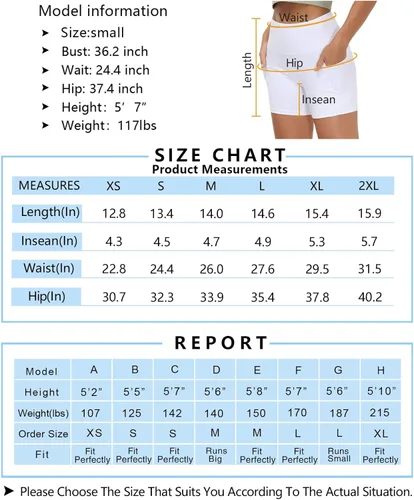 Miniatura 7 de THE GYM PEOPLE - Pantalones cortos de yoga para mujer, con cintura alta, control de abdomen y bolsillos profundos, para gimnasia, entrenamiento