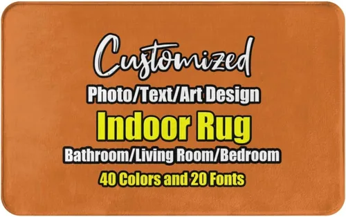 Miniatura 73 de sophiehome Customzied - Alfombras de baño con imagen de texto, alfombra de franela personalizada para interiores para el hogar, dormitorio, baño
