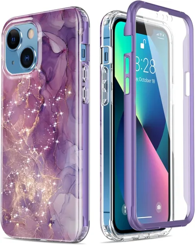 Miniatura 21 de Esdot Funda protectora para iPhone 13 Mini con protector de pantalla integrado, protección de grado militar con diseños de moda para mujeres