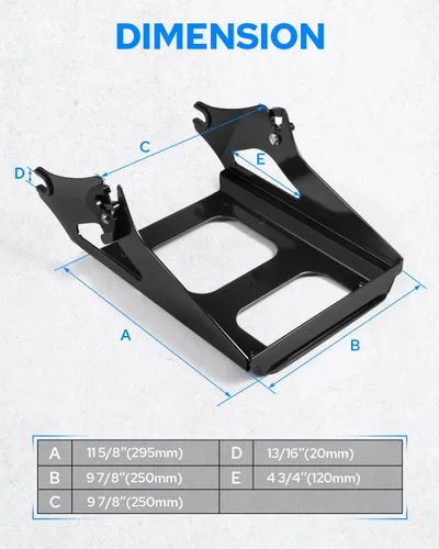 Miniatura 2 de Benlari Soporte desmontable negro para maletero de 2 unidades, soporte para equipaje compatible con Harley Davidson Touring Street Glide Road King