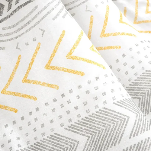 Miniatura 4 de Lush Decor Hygge Geo - Manta reversible de algodón, 50 pulgadas de ancho x 60 pulgadas de largo, color amarillo y gris, manta para cama, manta