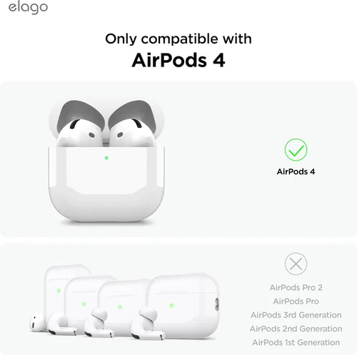 Miniatura 2 de elago 2 pares de fundas para AirPods 4 almohadillas diseñadas para AirPods 4, [cabe en la funda] funda de silicona antideslizante, antiarañazos