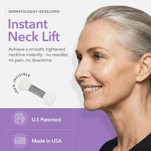 Miniatura 2 de NECK LESS Tiras profesionales de estiramiento facial – Cinta instantánea de elevación de mandíbula y cuello Solución de grado médico, invisible