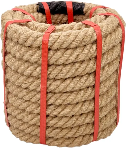 Miniatura 10 de Cuerda de Cáñamo Natural (1 pulgada x 50 pies) Cuerda de Manila Trenzada Cuerda de Yute Gruesa para Manualidades, Cuerda de Columpio de Porche