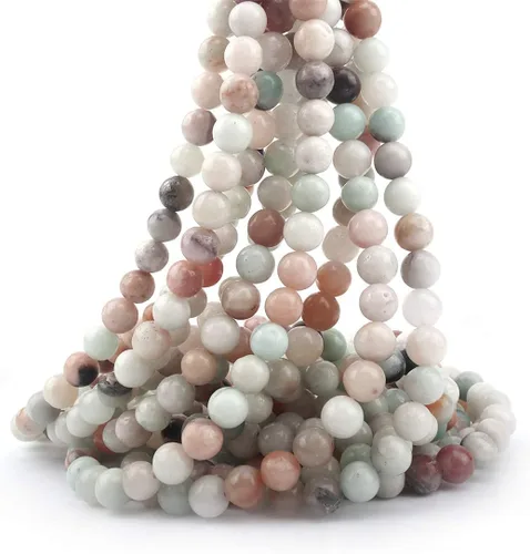 Miniatura 19 de Cuentas sueltas redondas de piedra natural de amatista de 8mm, cuentas para hacer joyas y manualidades DIY, 1 cordón de 15 pulgadas, aproximadamente