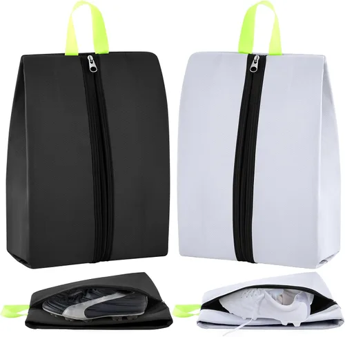 Miniatura 8 de 1 bolsa de tacos a prueba de olores de 4 capas, se adapta hasta la talla 14, resistente al olor y al barro, impermeable, se adapta a zapatos de Negro
