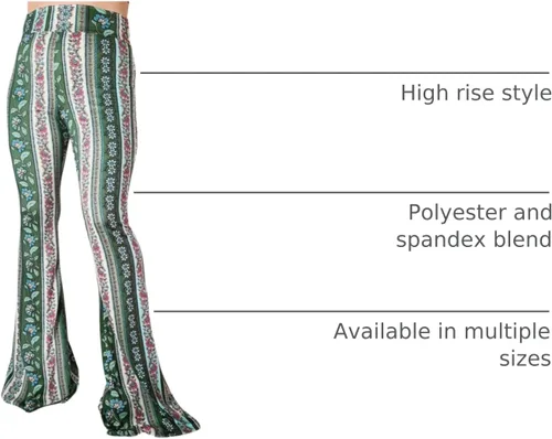 Miniatura 57 de ShopMyTrend - Pantalones de yoga largos con piernas anchas y acampanadas estilo palazzo, con cintura alta, para mujer