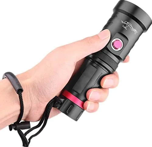 Miniatura 8 de WINDFIRE Linterna de buceo, 5000 lúmenes, luz de buceo súper brillante, 3 modos, IPX8 impermeable, linterna subacuática, linterna de buceo