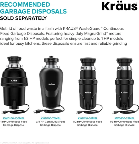 Miniatura 14 de Kraus Quarza - Fregadero de cocina de granito para montar por debajo, cajón único de 31 pulgadas, en ónix negro, KGU-413B