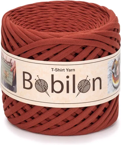 Miniatura 26 de Hilo de camiseta – 0.197-0.276 in – Cinta de punto para ganchillo, tejido, macramé, manualidades – 328.1 ft / 110 yardas – Hilo de algodón Apricot