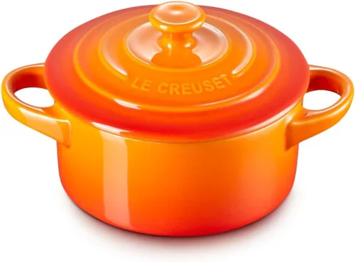 Le Creuset Gres Mini Cocotte Redondo, 8 oz., Flame Llama