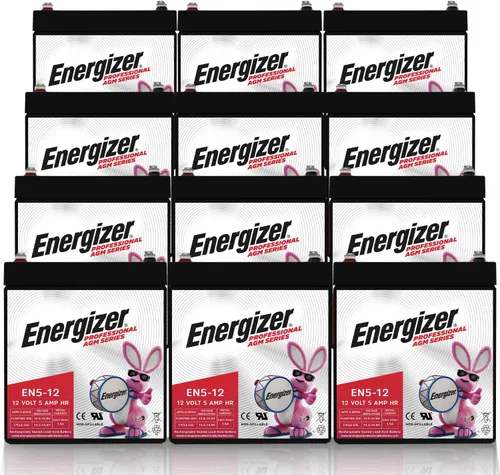 Miniatura 8 de Energizer EN5-12 - 2 unidades - 12 voltios 5 amp hr, batería recargable AGM de plomo ácido sellado de larga duración ideal para uso en puertas